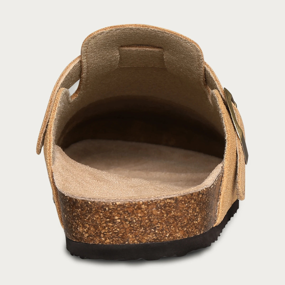 Comwarm Buckle Clogs For Women Men New Genuine Suede Clogs with Arch Support Soft Cork Footbed Mules Fashion Thick Beach Sandals Pi-Mart
