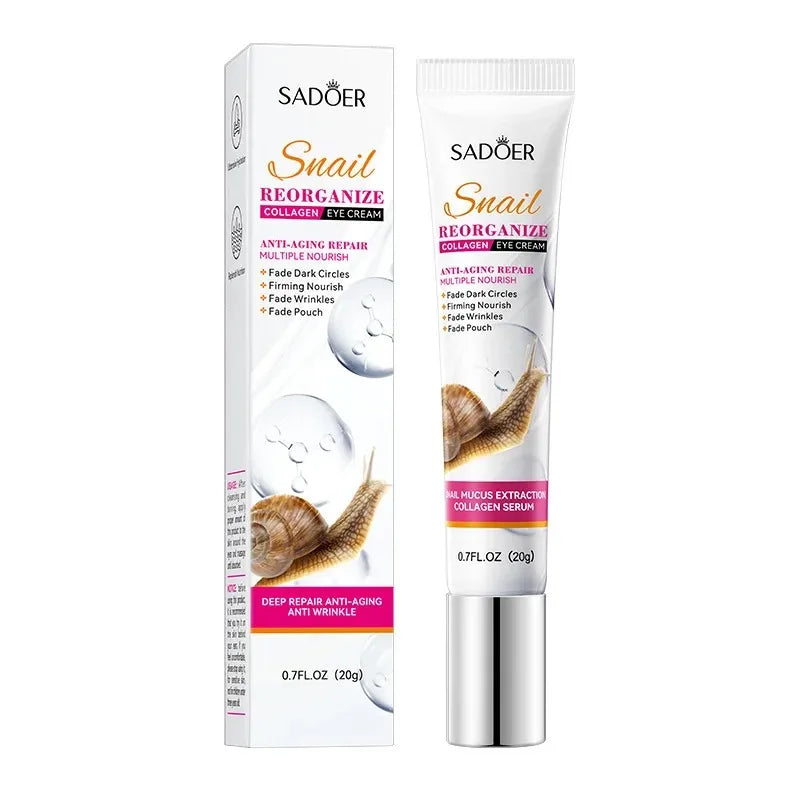 Saoder Snail Collagen Eye Cream Anti Dark Circles Remove Eye Bags Moisturizing Firming Beauty Eyes Skin Care Products Tri Light Beauty