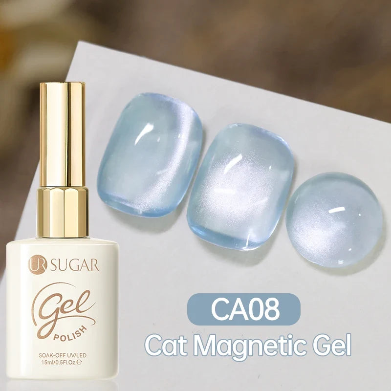 UR SUGAR 15ml Cat Magnetic Gel Nail Polish 30 Colors Semi Permanent Magnetic Gel UV/LED Soak Off Painting Vanrish Design Tri Light Beauty