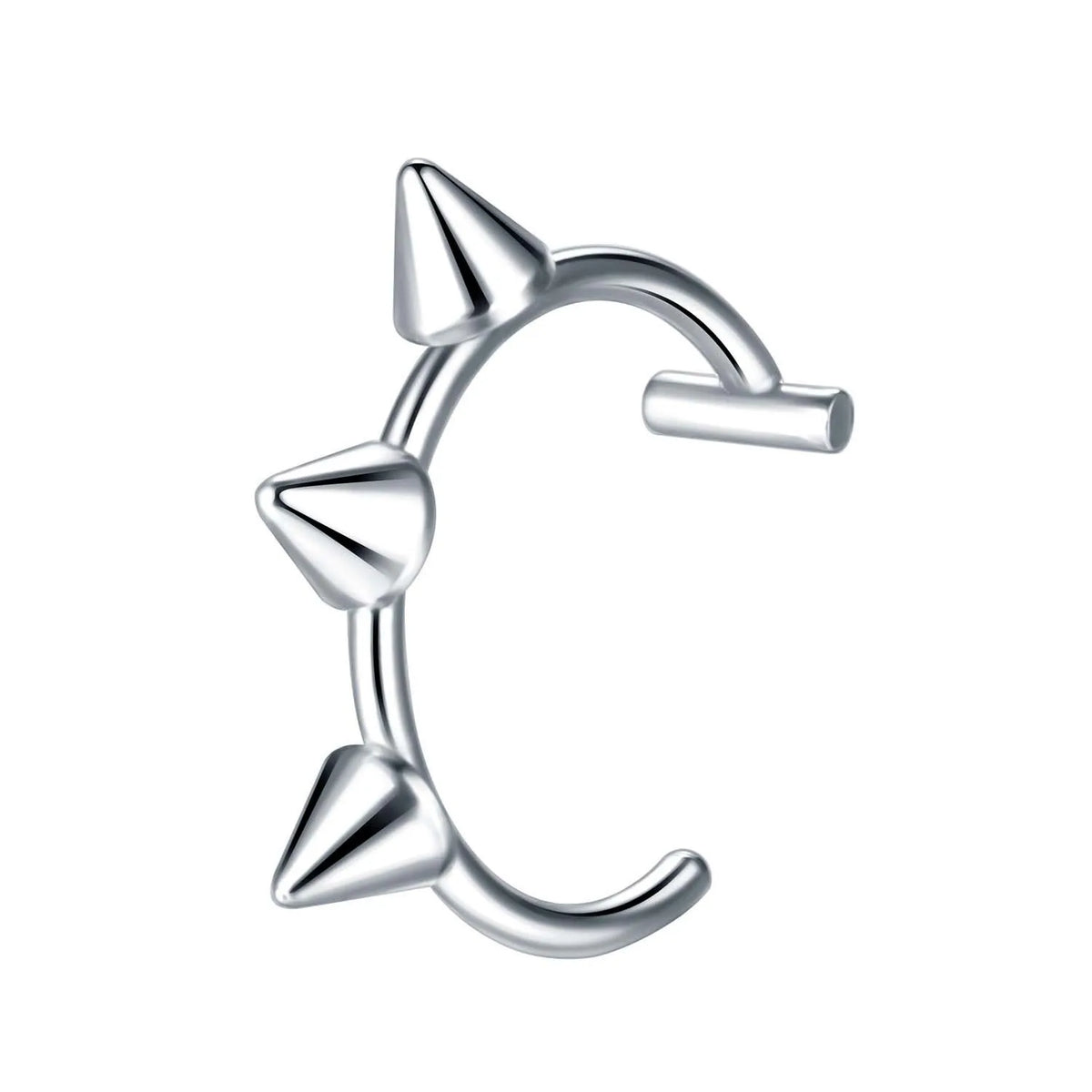 1Pc Stainless Steel Fake Nose Rings Hoops, Septum Rings C Clip Lip Ring Fake Nose Piercing Non-Pierced Body Jewelry for Women Pi-Mart