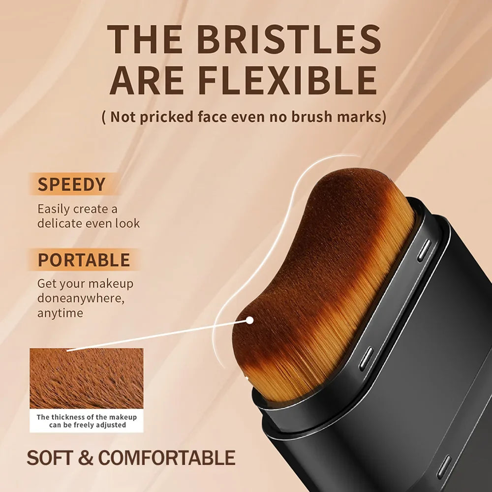 Dual-Head Foundation Stick | Built-in Brush, One-Step Application & Touch-Up, Lightweight & Long-Lasting, No Cakey LadyShow.Store