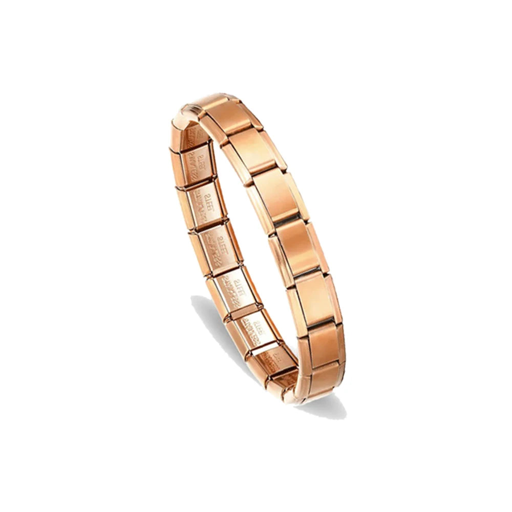 Unisex Minimalist Italian Modular Bracelet Stainless Steel Square Elastic Spliced Titanium Steel Polished Chain Pi-Mart