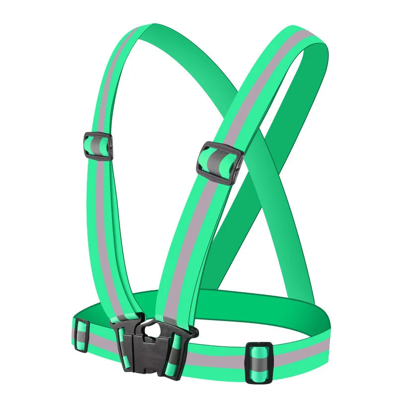 Outdoor Adjustable Safety Vests Night Walking Highlight Reflective Vest Lightweight Biking Safety Straps Running Jackets Pi-Mart