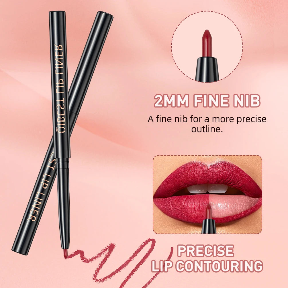 3pcs Matte Liquid Lipstick+Lip Liner Set Lip Glaze Makeup Nude Black Red Velvet Lip Gloss Long Lasting Lip Tint Cosmetics Kits Pi-Mart