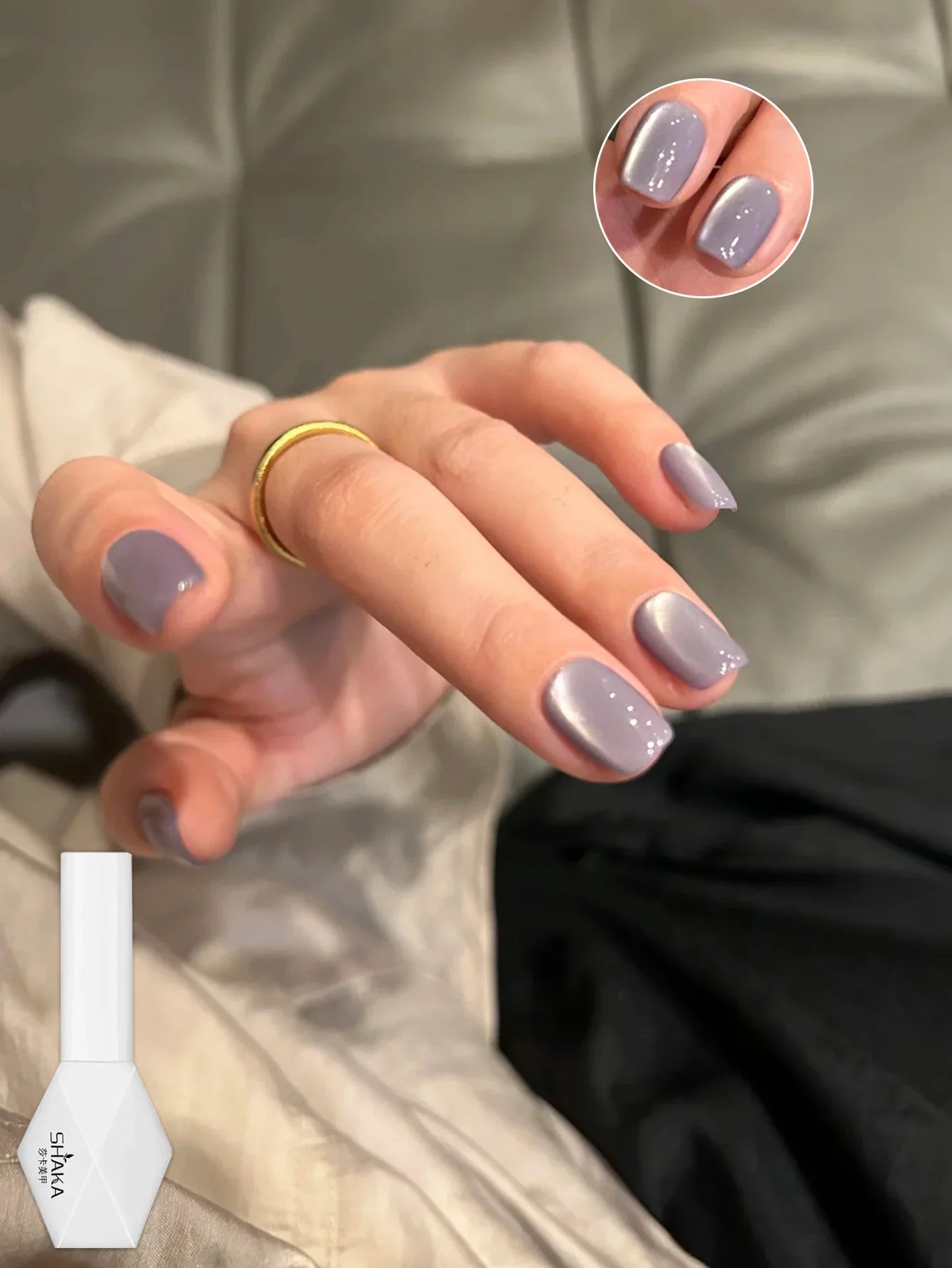 WS Black Glass Cat Magnetic Gel Nail Polish Punk Style Nail Art Manicure Varnis Semi Permanent Gel for Winter Nail Supplies Tri Light Beauty