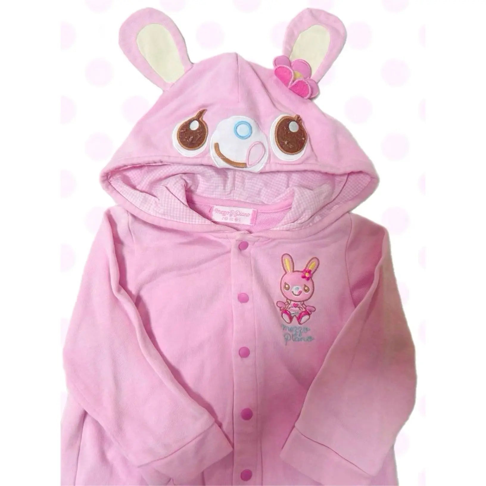 Japanese Cute Coat Embroidery Rabbit Ear Hooded Subculture Kawaii Y2k Tops Casual Fashion Sweet Coats Ropa Mujer Women Clothing LadyShow.Store