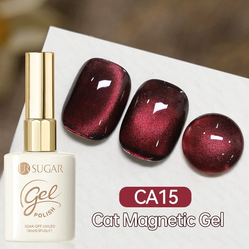 UR SUGAR 15ml Cat Magnetic Gel Nail Polish 30 Colors Semi Permanent Magnetic Gel UV/LED Soak Off Painting Vanrish Design Tri Light Beauty