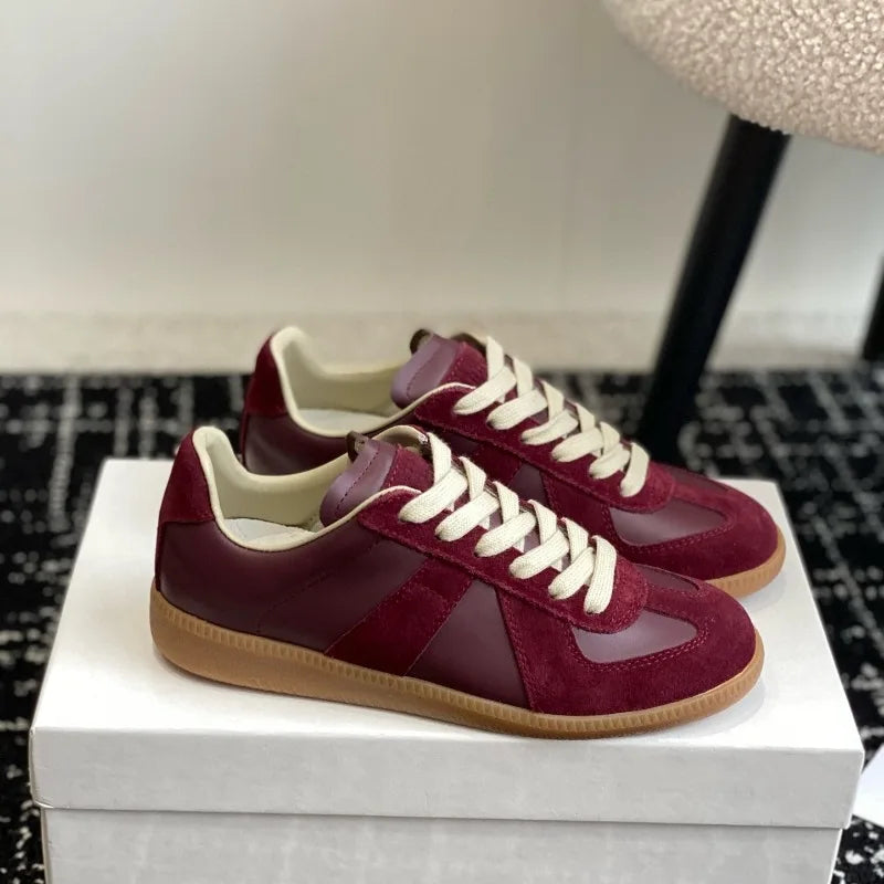 AIYUQI Women's Sneakers 2026 New Genuine Leather Ladies Moral Training Shoes Casual Spring Flat Shoes Women Pi-Mart