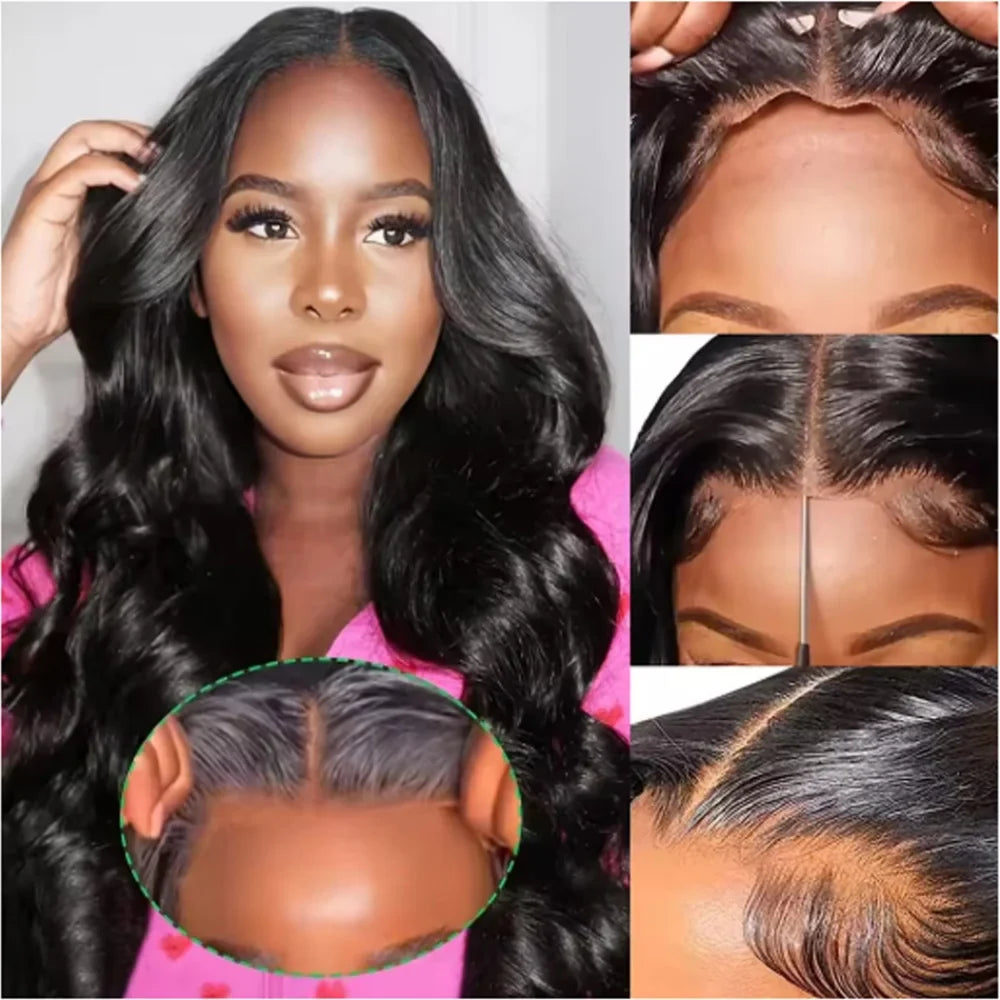 13x6 Body Wave Lace frontal Wig  Human Hair Pre Plucked Glueless 13X4 Brazilian Body Wave HD Transparent Lace Wigs For Women LadyShow.Store