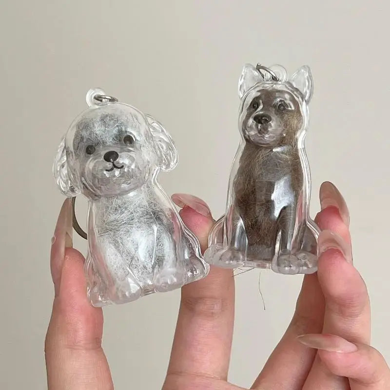 Diy Bag Charm Handmade Pet Hair Memorial Keychain Keepsake Pendant for Dog Fur - Personalized Pet Loss Gift for Dog Lovers Pi-Mart