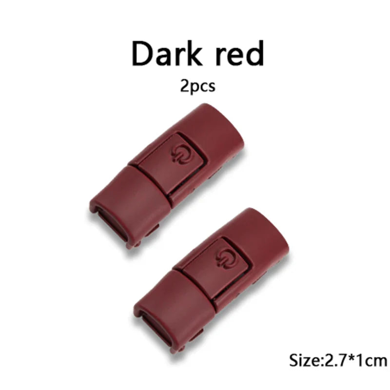 New Colorful Shoelaces Press buckle Metal Shoelace Clip Press Lock Kids Adult Shoes Accessories AF1 Sneaker Kits Metal Laces Tip LadyShow.Store