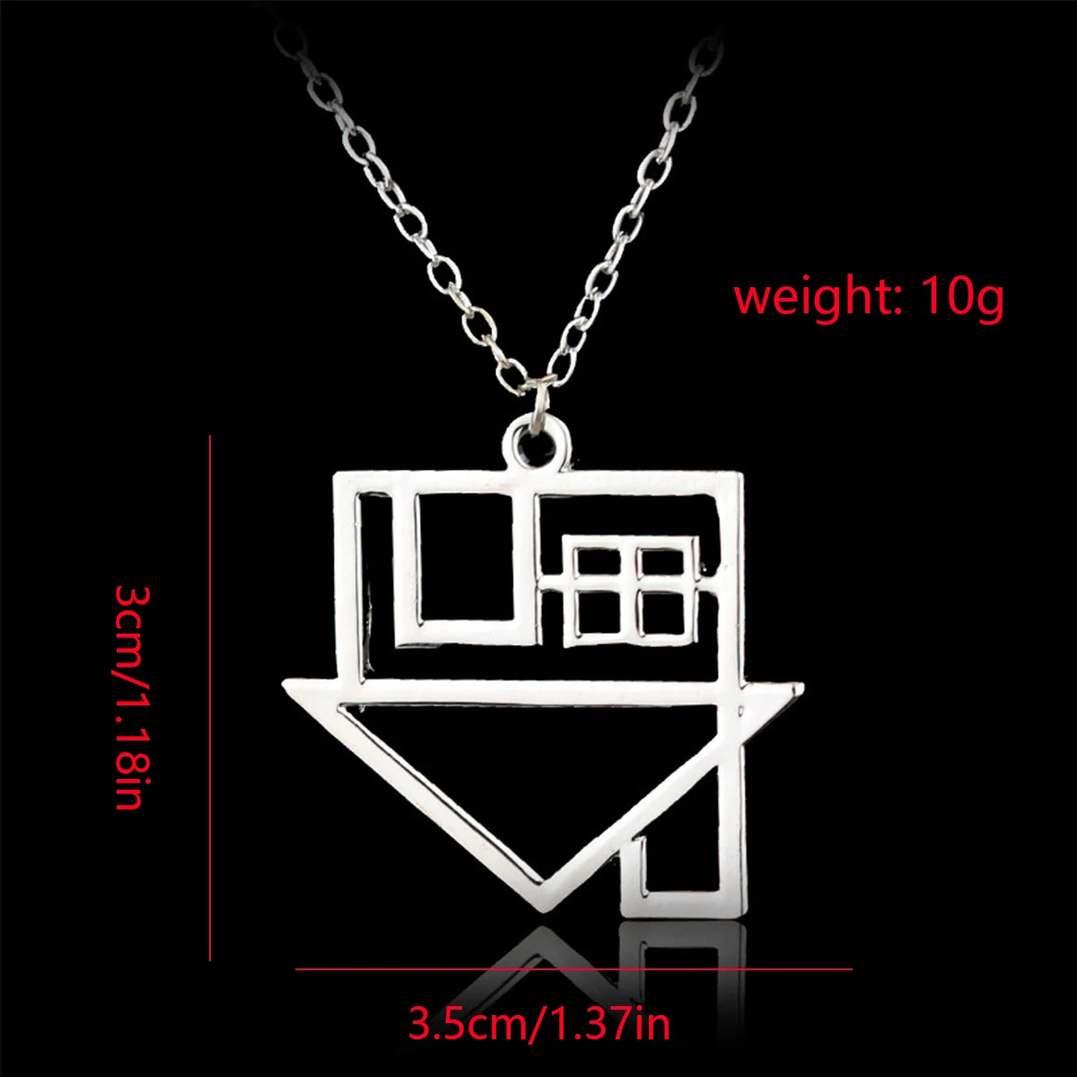 Hip Hop Rock Style Hollow House Pendant Necklace Punk Creative Trend Men Sweater Chain Fashion Clothing Jewelry Accessories Gift Pi-Mart