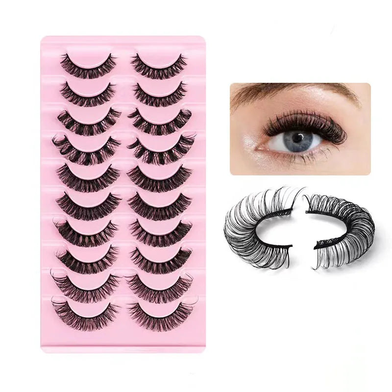 Faux mink eyelashes natural 3d mink lashes makeup volume false eyelashes in bulk cilio H13 E-08 Pi-Mart