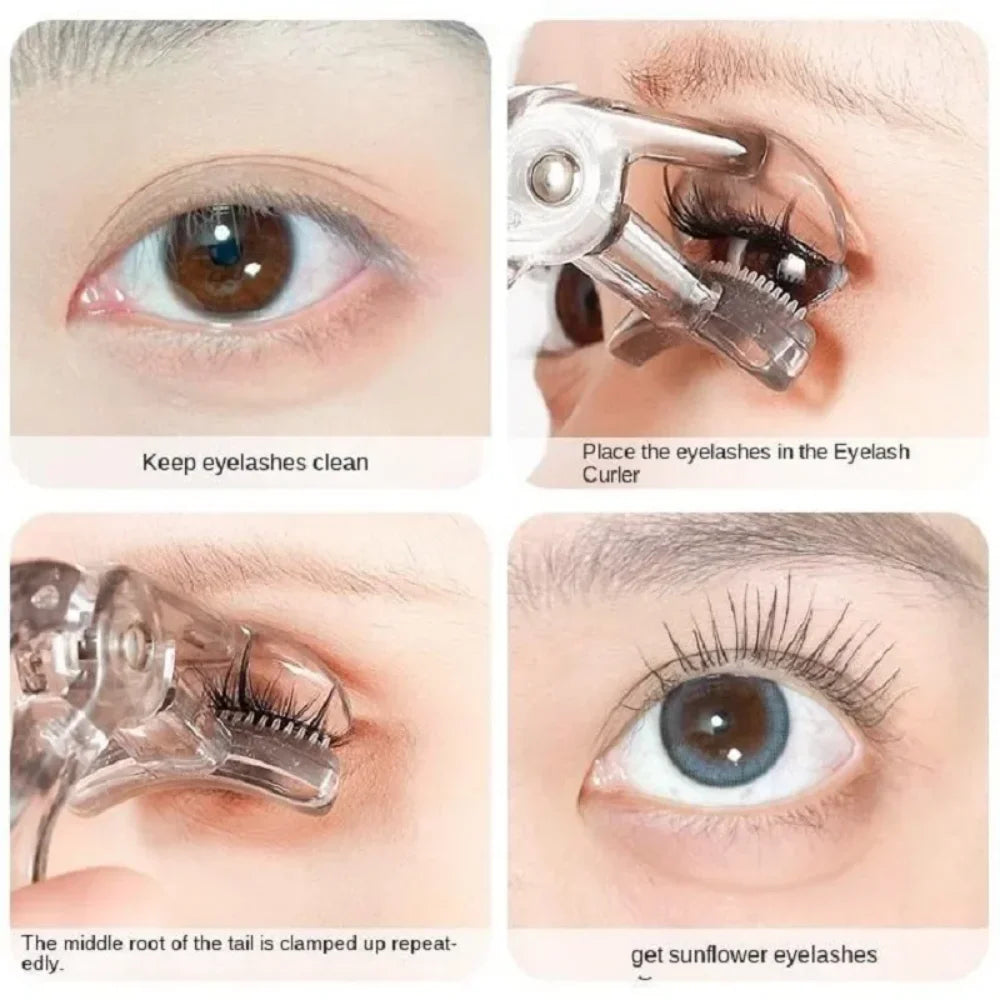 Dual-Type Eyelash Curler with Comb – Wide & Partial Clip Options, Waterproof, Long-Lasting, Natural Curl, Unisex Certified LadyShow.Store