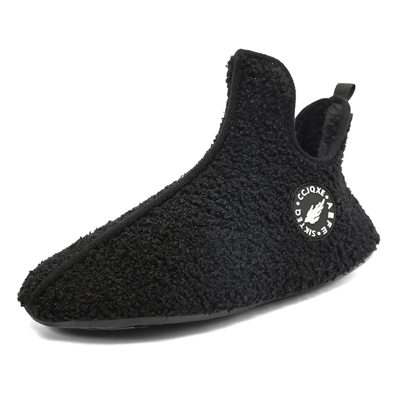 New Men Winter Slippers High Quality Light Weight Disign Shoes Fashion Women Plush Slipper Warm Slip on Casual Shoe for Couples Pi-Mart