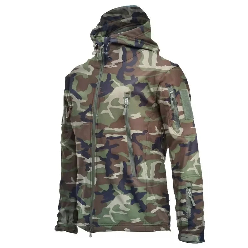 Military Shark Skin Soft Shell Jackets Men Tactical Windproof Waterproof jacket men Army Combat Jackets Mens Hooded Bomber Coats Pi-Mart
