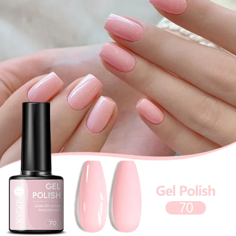 UR SUGAR 7ML Nail Gel Fresh Macaron 107 Colors All For Manicure Semi Permanent Soak Off LED UV Long-Lasting Nail Art Varnish Tri Light Beauty