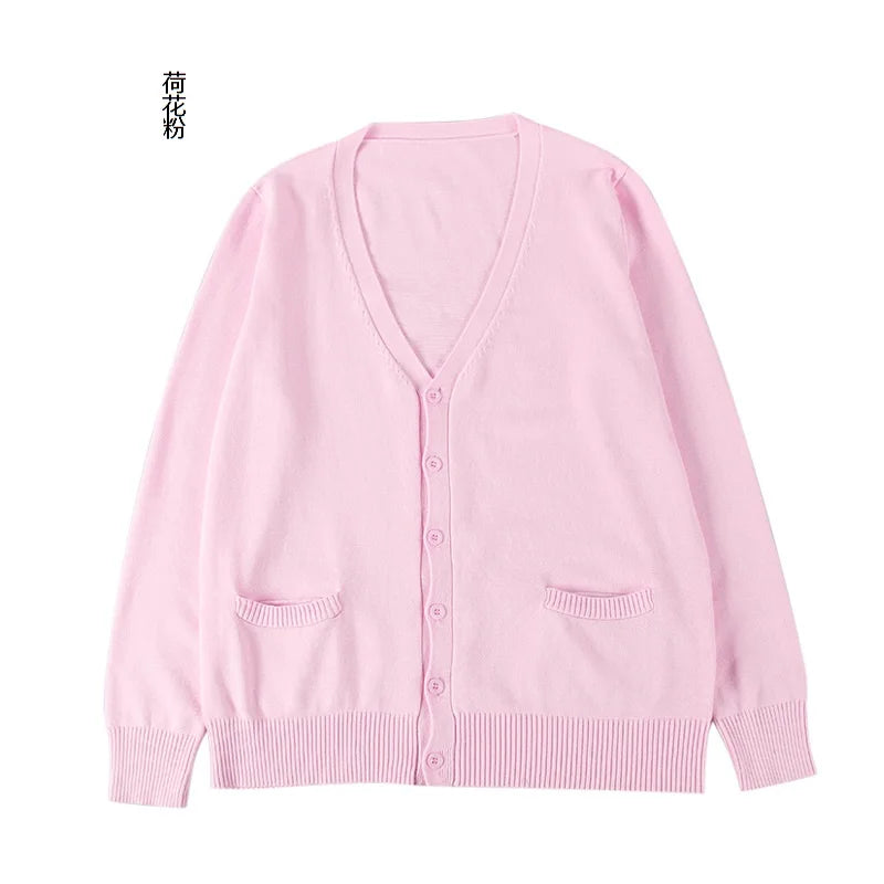 New Sweater Solid Candy Women Knit Top Fashion Female Cardigan Thin Spring Autumn Long Sleeve Adult Jacket Clothes Slim XS-2XL LadyShow.Store