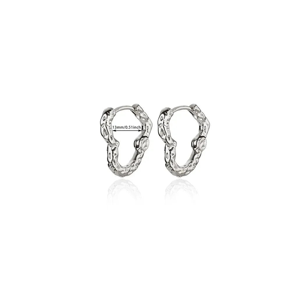 Hollow Zircon Heart Earrings For Women Stainless Steel Gold Color Heart Earring Luxury Wedding Couple Jewelry Gift Free Shipping Pi-Mart