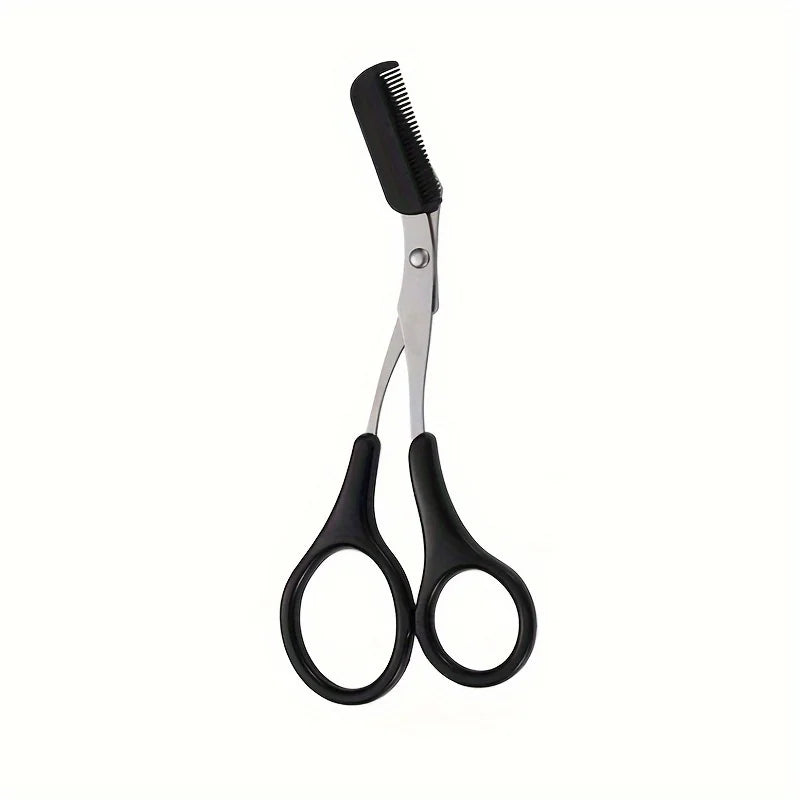 Stainless Steel Built-in Eyebrow Scissors + 1 Crescent Eyebrow Razor. Specially designed for women. Exquisite craftsmanship & durable material, easy to use and suitable for both left and right hands. An ideal gift for makeup lovers. Tri Light Beauty