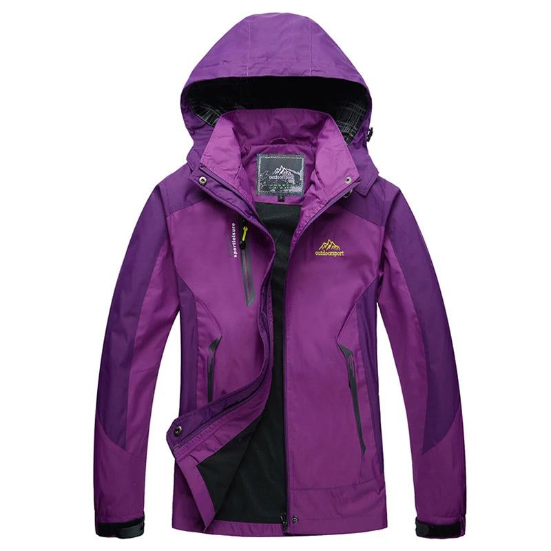 TRVLWEGO Women's Waterproof Hiking Jacket Windproof Windbreaker Camping Hunting Climbing Trekking Fishing Coat Outdoor Clothing Pi-Mart