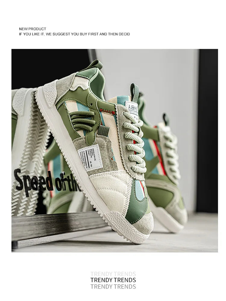 Large Size Men's White Sneakers Autumn Comfortable Non Slip Running Shoes Luxury Soft Sole Fashion Lace Up Outdoor Casual Shoes Pi-Mart