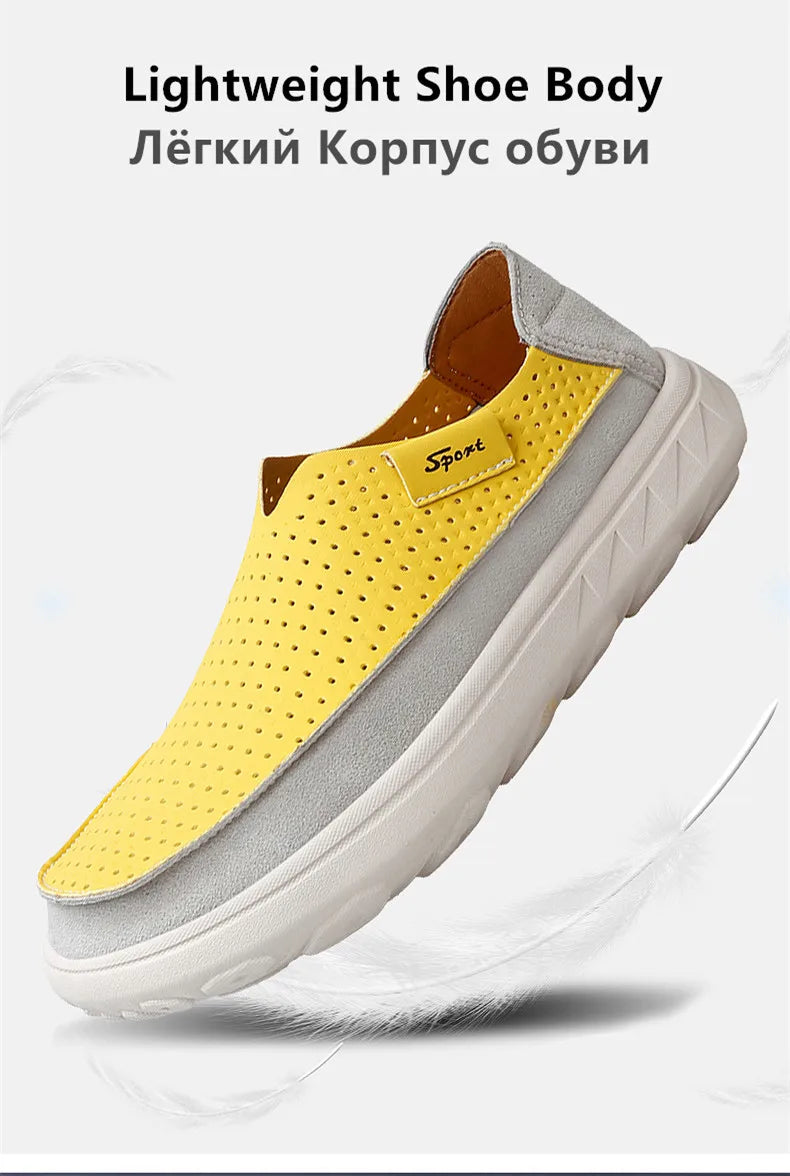 2026 New Men's Casual Shoes Fashion Comfortable Men's Shoes High Quality Leather Men Driving Shoes Handmade Flat Shoes Size 46 Pi-Mart