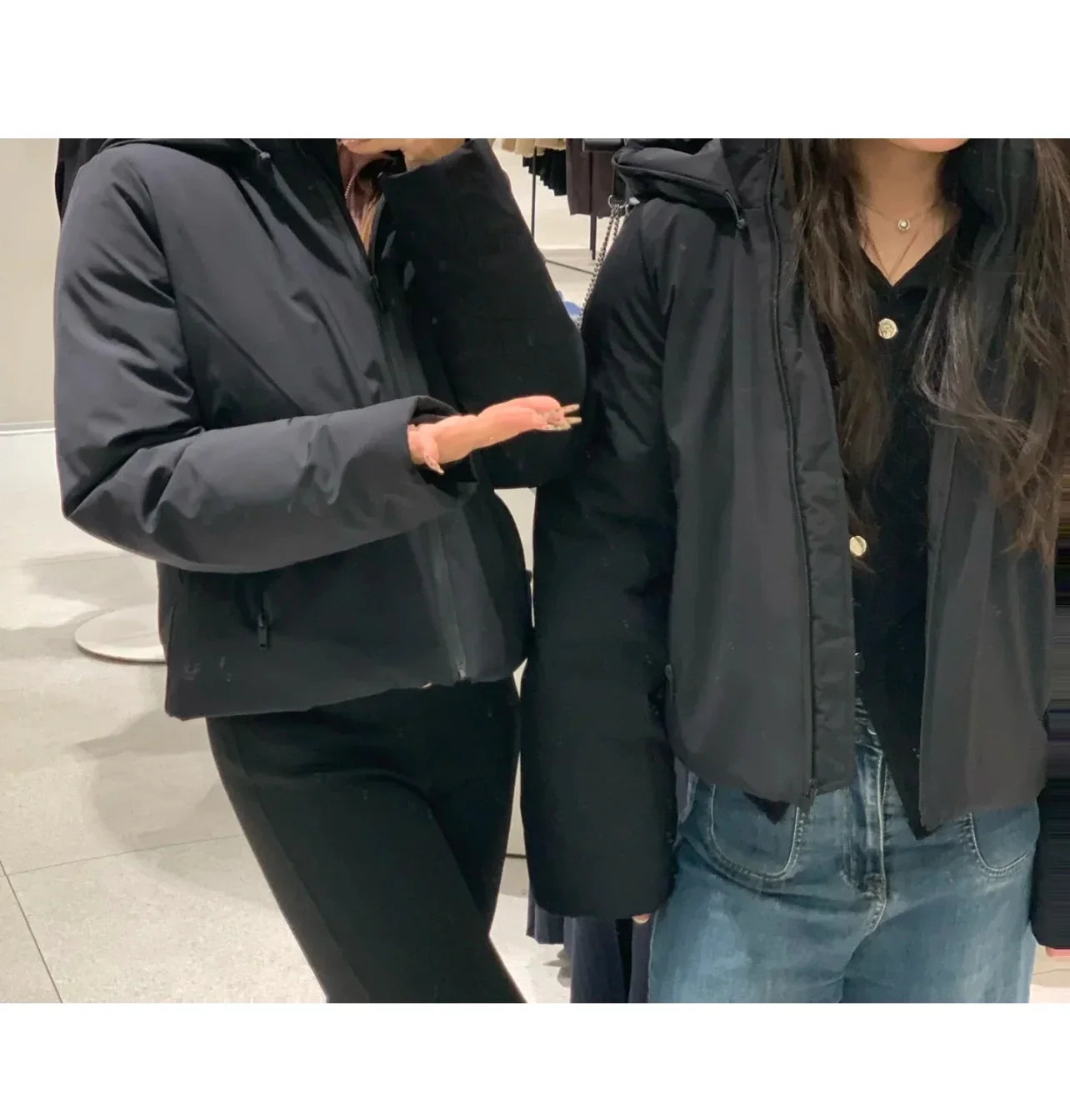 ETJ 2025 Autumn/Winter New  women's short imitation wind waterproof hooded thick warm cotton jacket Outdoor coat 4749703 LadyShow.Store