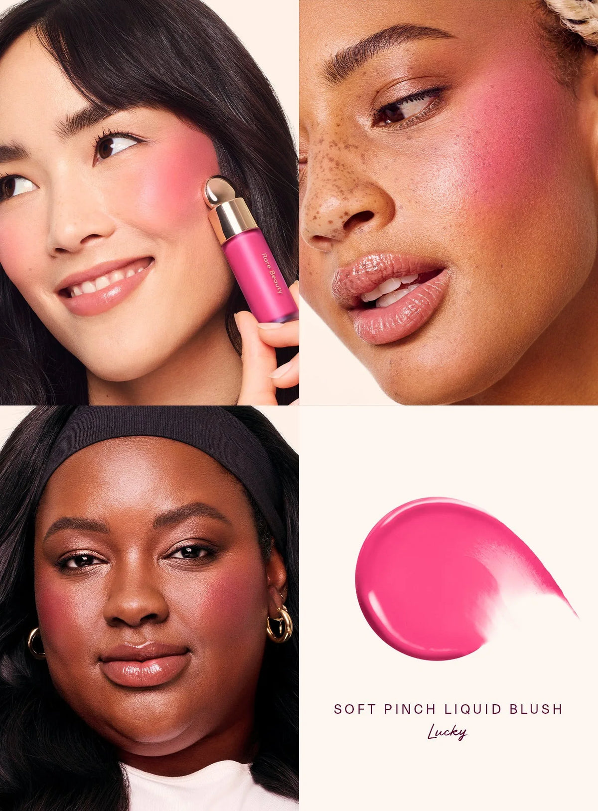 Rare Beauty Soft Pinch Tinted Lip Oil Stain Lip Gloss Delight Hope Happy Wonder Liquid Blush Makeup Cosmetics Face Eye Blusher Pi-Mart