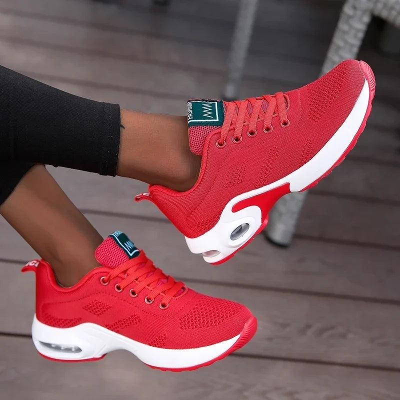 Women Platform Casual Sneakers Shoes Mesh Breathable Running Shoes Chunky Summer Sports Tenis Shoes 2024 Luxury Vulcanize Shoes LadyShow.Store