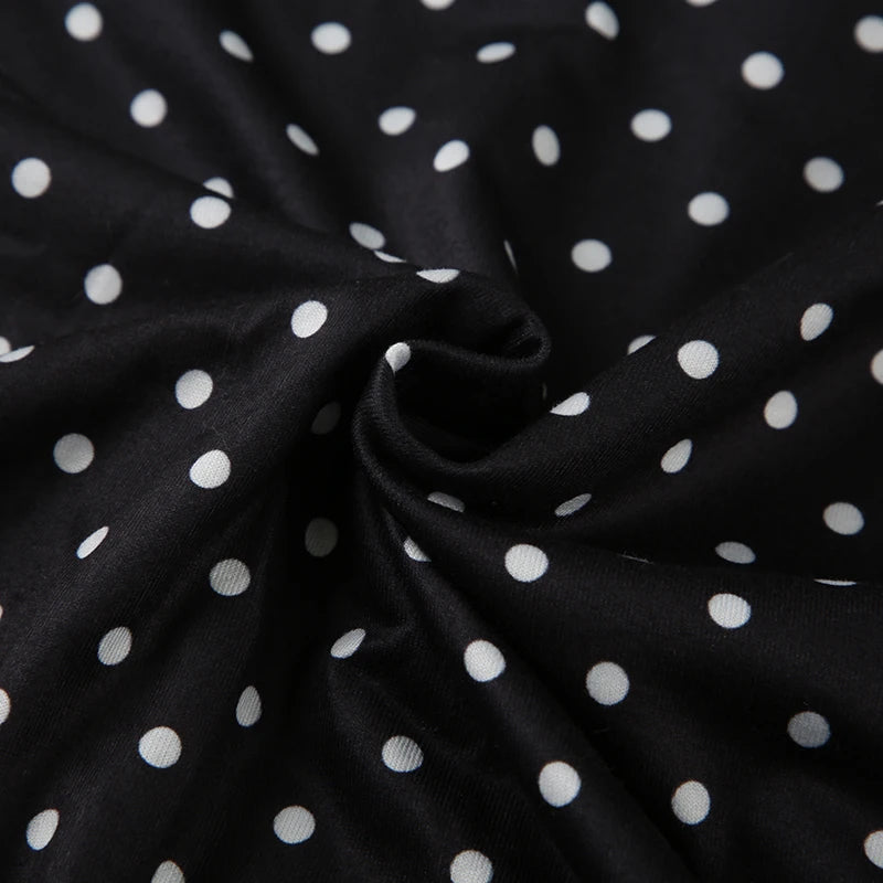 SUCHCUTE Sexy Polka Dot Print Halter Dress For Women Elegant Party Slim Backless Sleeveless Mini Dress Summer Vacation Outfits Pi-Mart
