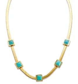 Square Pendants Delicate Stainless Steel Chain Pendant Necklace For Women Necklace Pi-Mart