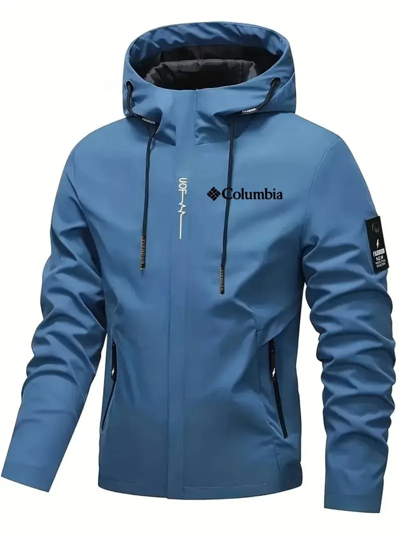 2026 Men's Waterproof Raincoat Hooded Lightweight Cycling Jacket Street Style Hiking Windproof Outdoor Leisure LadyShow.Store