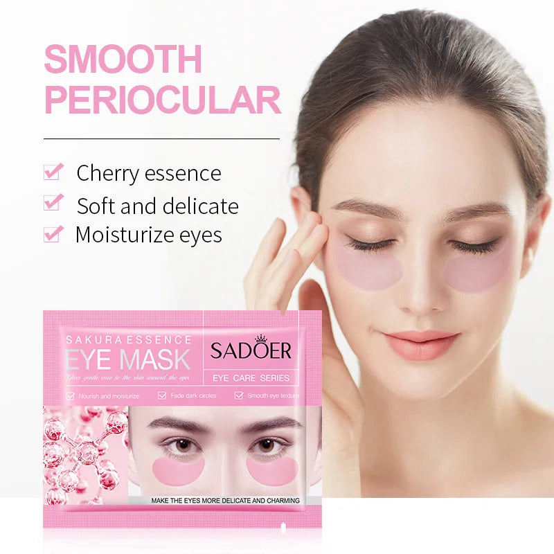 5/10/20 Pairs SADOER Crystal Collagen Eye Mask Anti Dark Circles Removal Eyes Bags Moisturizing Eye Patches for Eyes Skin Care Tri Light Beauty