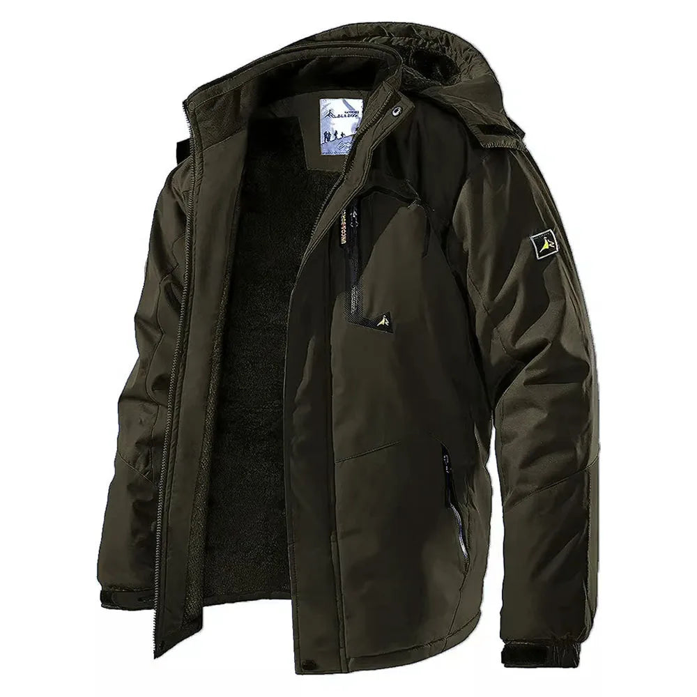 Men's Winter Parkas Outdoor Jacket Thicken Fleece Warm Waterproof Windbreaker Ski Jackets Climb Men Thick Coat Hot Sale Pi-Mart
