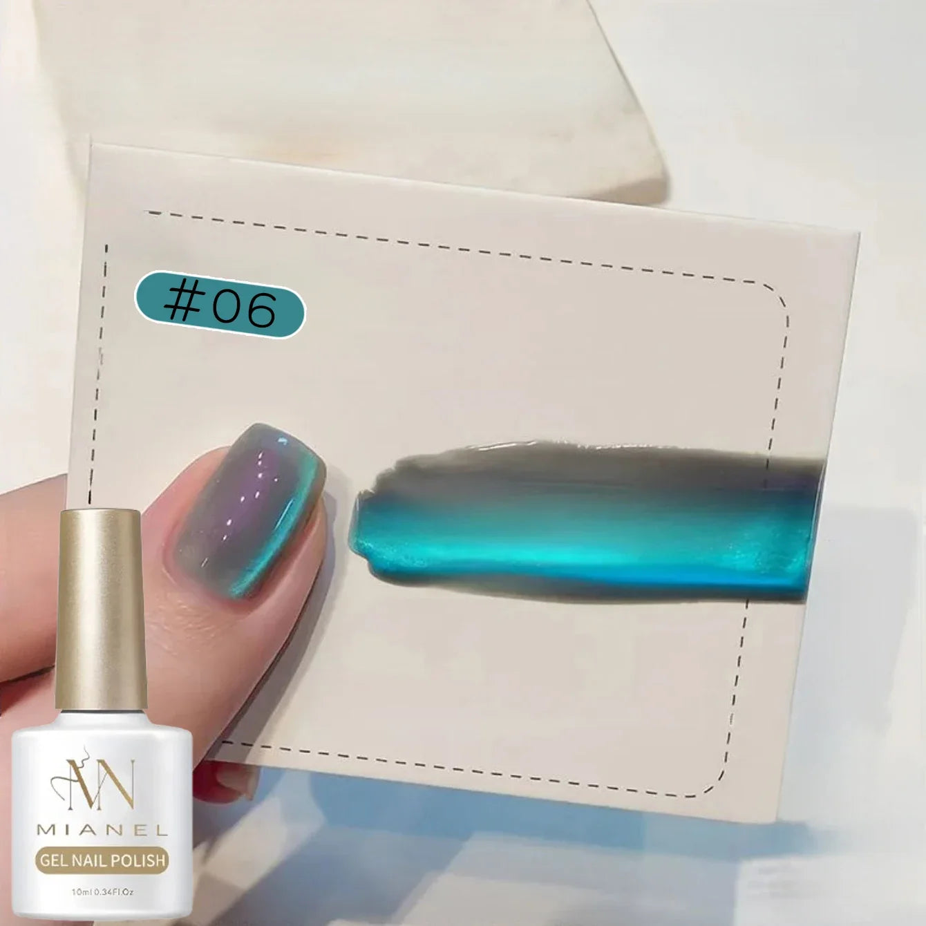 MIANEL Blue Tears Cat Eye Nail Polish Unique Blue Color and Magnetic Powder Create a Dreamy and Romantic Blue Nail Art Effect Tri Light Beauty
