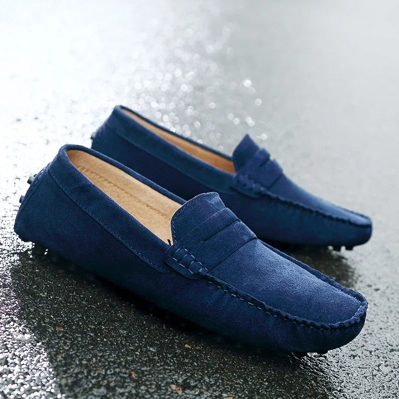 Men Casual Shoes Fashion Men Shoes Handmade Suede Genuine Leather Mens Loafers Moccasins Slip On Men's Flats Male Driving Shoes Pi-Mart
