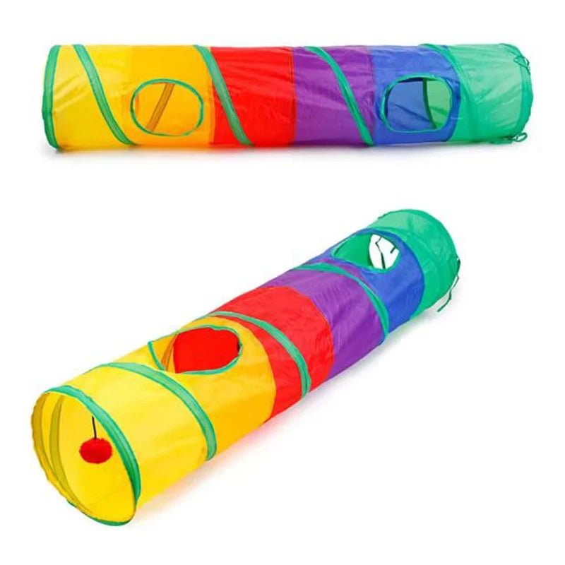 Cat Tunnel Pet Tube Collapsible Play Toy Indoor Outdoor Kitty Puppy Toys for Puzzle Exercising Training Pi-Mart