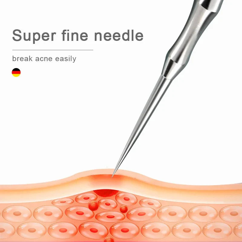New German Acne Blackhead Removal Needles Pimples Blackhead Clip Tweezers Beauty Artifact Blemish Extractor Remover Needle Tool Tri Light Beauty