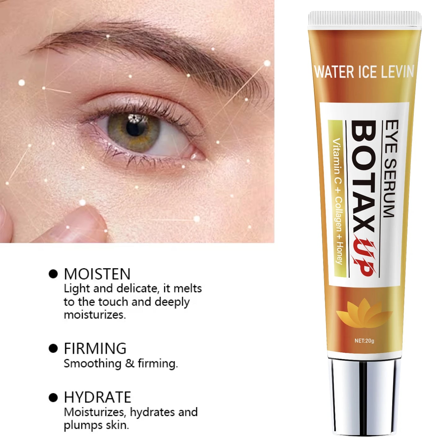 Eye Cream with Vitamin C & Collagen for Dark Circles, Moisturizing & Brightening, 20g Buy 1 Get 1 Free, Fast Shipping Pi-Mart