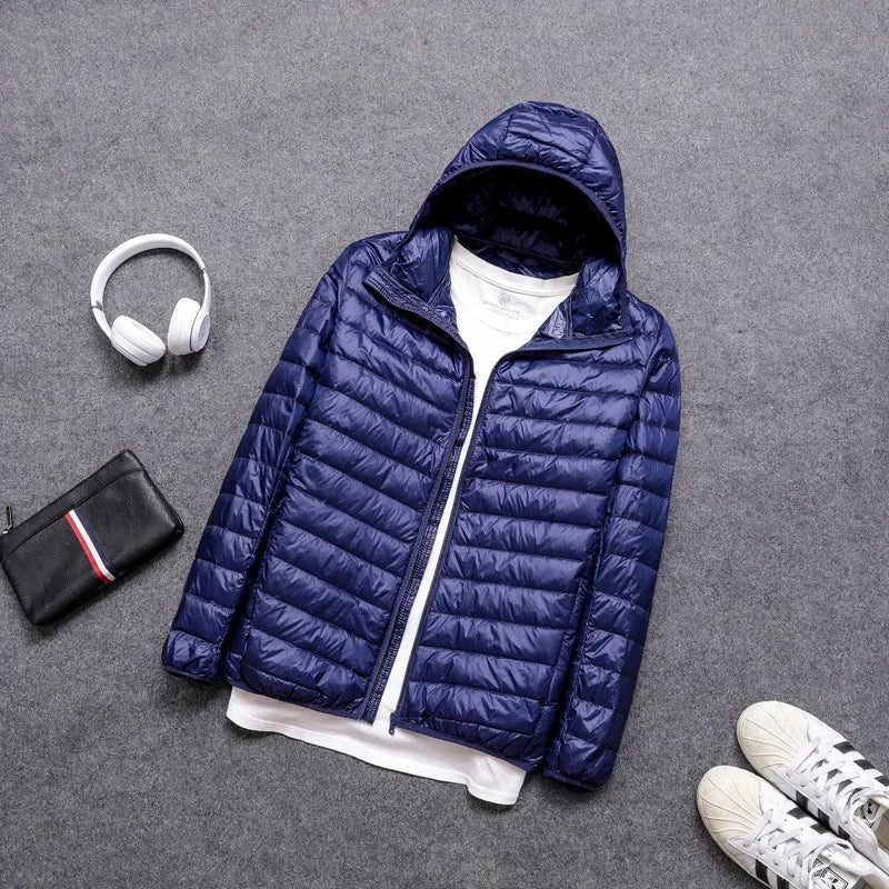 Men's Ultra Light Down Jacket 2024 New Arrivals Spring Winter Feather Ultralight Packable Casual Classic Puffer Coats Men Jacket LadyShow.Store