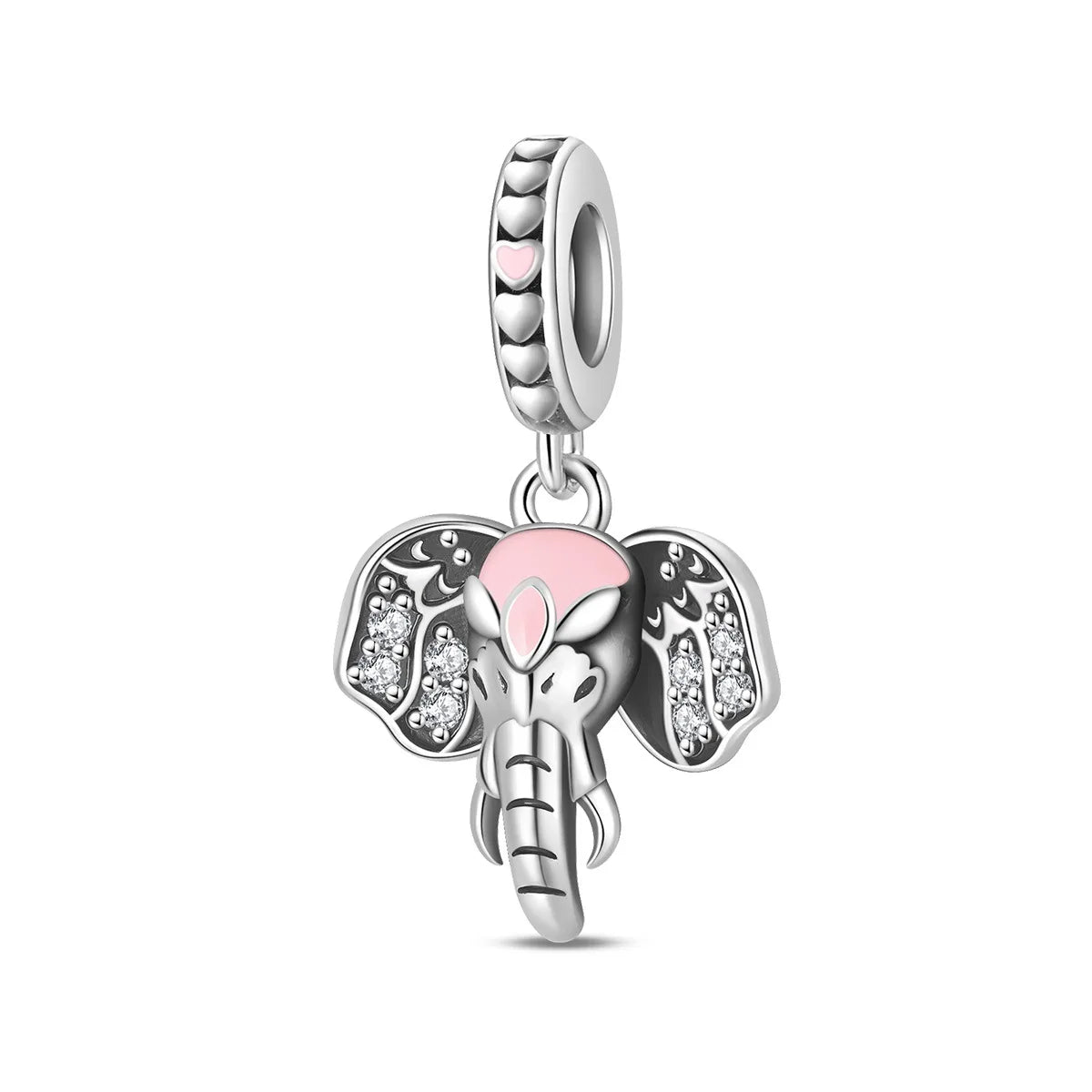 Attractive pendant featuring an animal - a baby elephant, a cat, a swan. Beaded DIY jewelry for a bracelet accessory. Pi-Mart