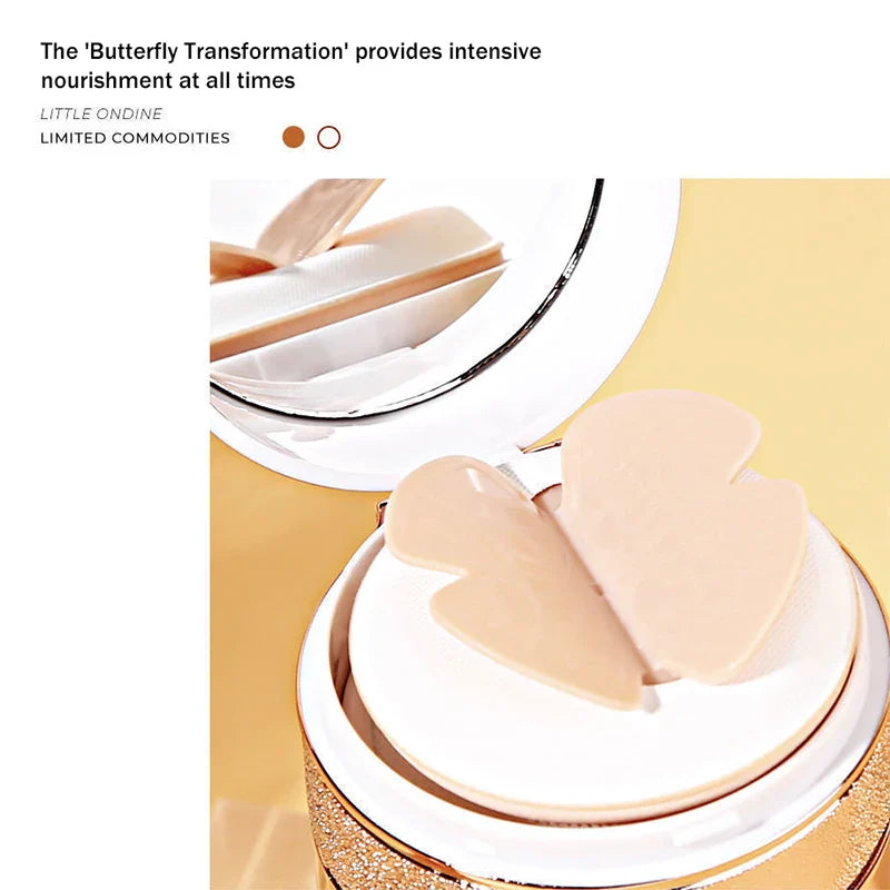 Air Cushion BB Cream Butterfly Powder Puff Moisturizing Foundation Concealer Whitening Oil-control Waterproof Makeup Cosmetics LadyShow.Store