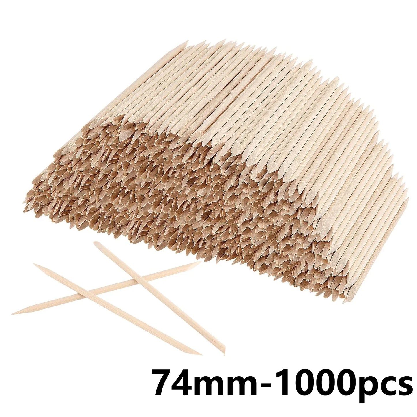 100/50pcs Nail Art Pusher Orange Wood Sticks Cuticle Pusher Remover Rhinestones Dotting Removal Manicure Pedicure Care Tools Tri Light Beauty