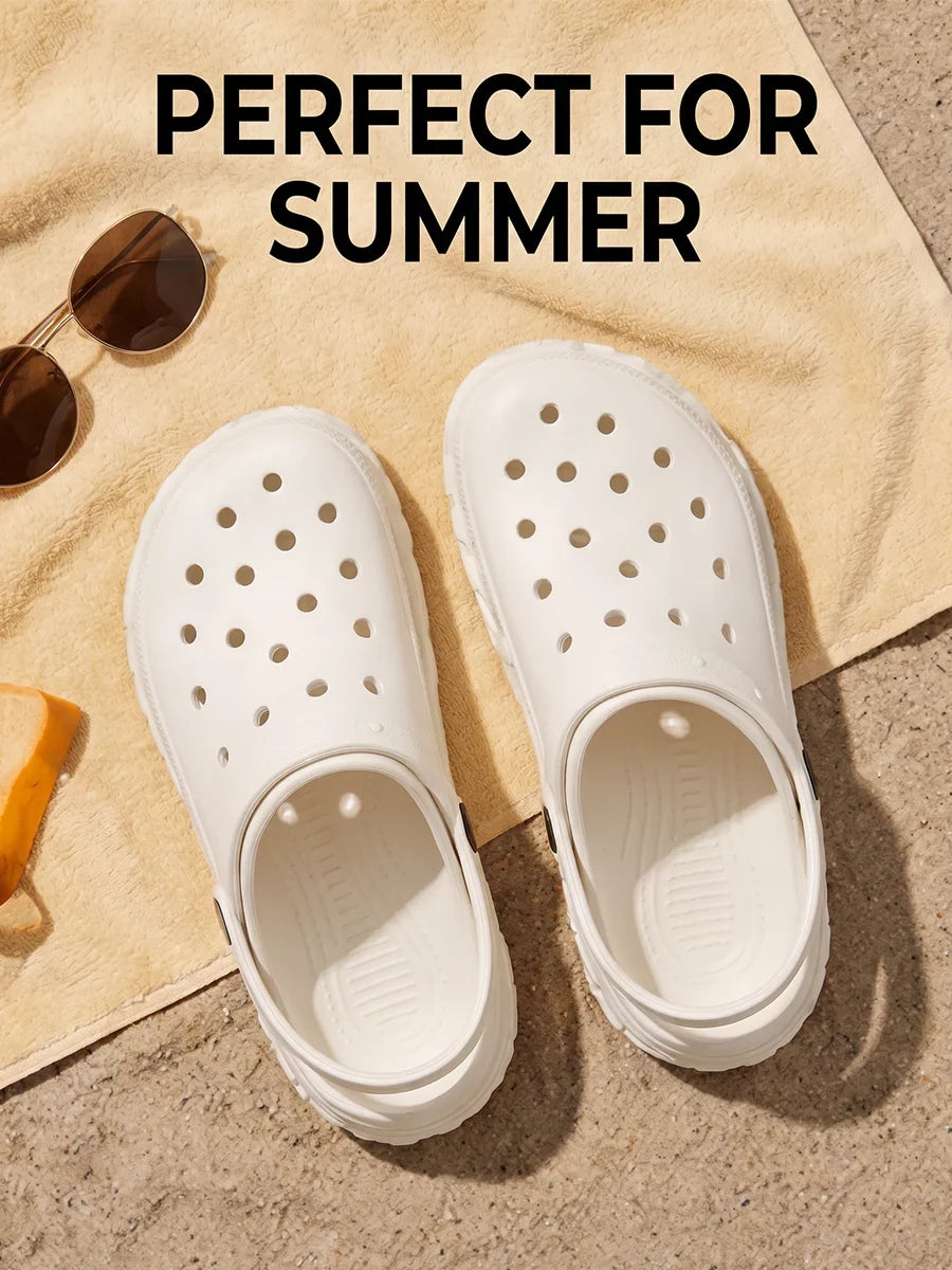 Tzldn Men Women Clogs Thick Sole Non-slip Beach Slippers Outdoor Ventilation Garden Shoes EVA Anti-slip Home Slides LadyShow.Store
