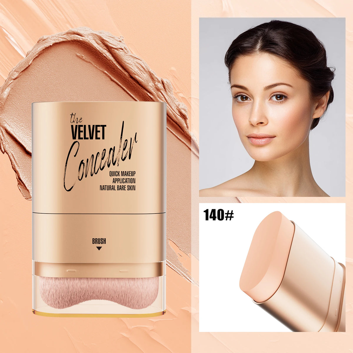 Face Foundation Contour Stick Long-wear Lightweight Brighten Stick Face Concealer Blemish Contouring Beauty Makeup Pi-Mart