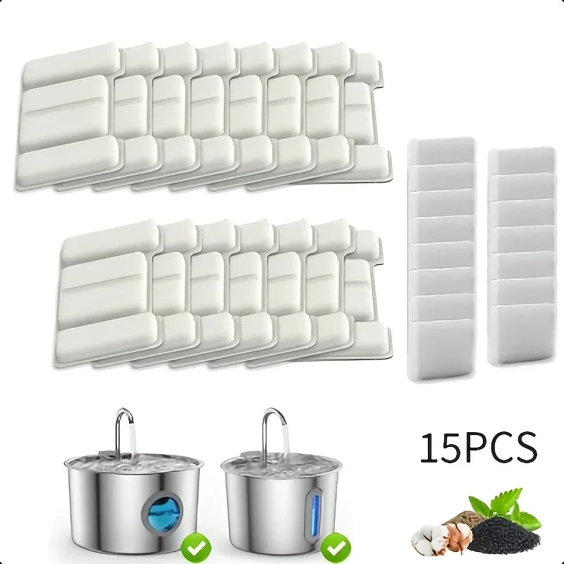 15/30pcs Cat Water Fountain Filter- Suit for Cat Dog Pet Water Fountain Cat Fountain Filter Replacement For TY09/TY10(2.2L/3.2L) Pi-Mart
