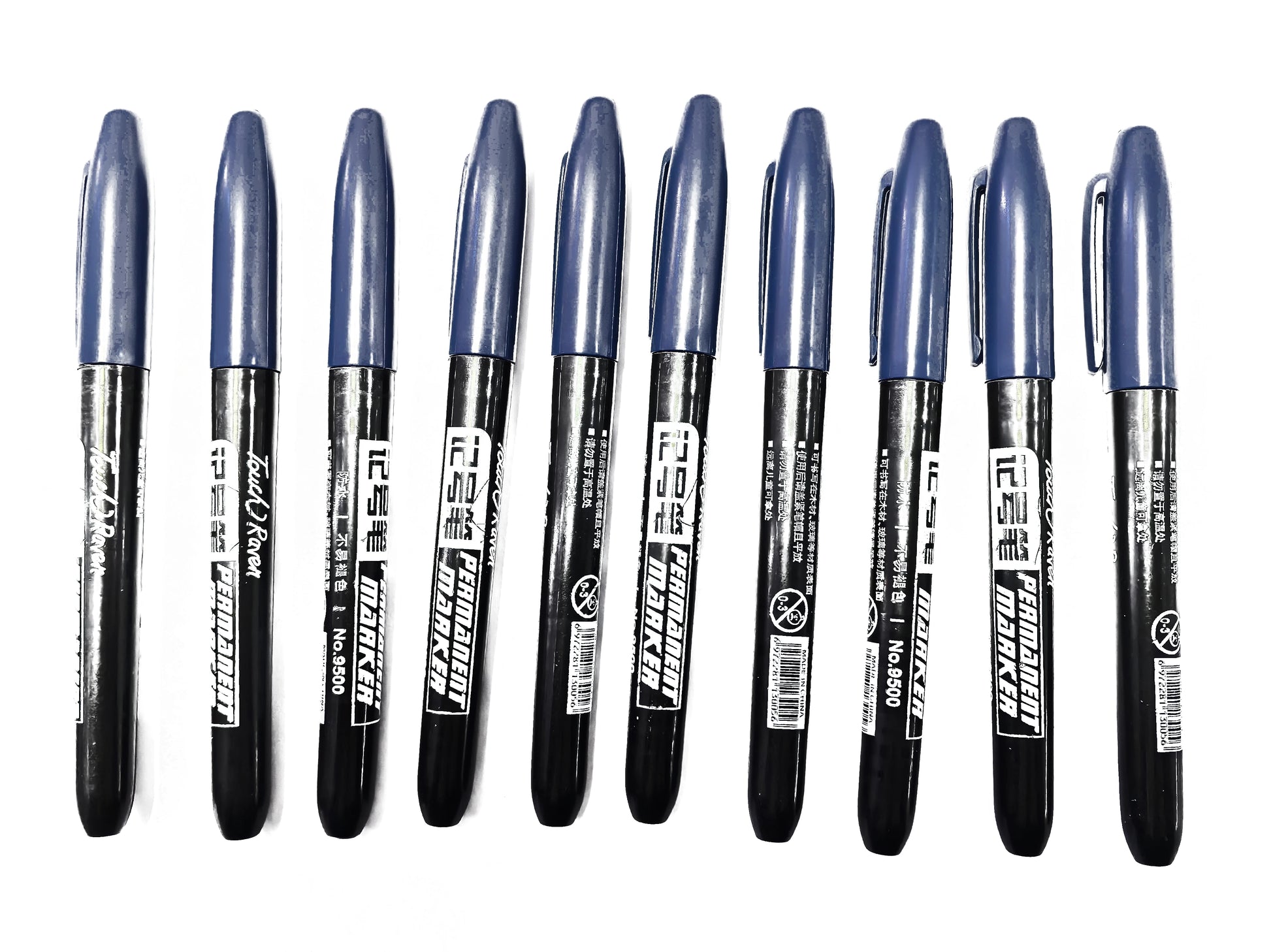 6 PCS Permanent Marker Pen Manga Drawing Markers Black Blue Red Waterproof Ink Sketch Pens Stationery Art School Supplies Pi-Mart