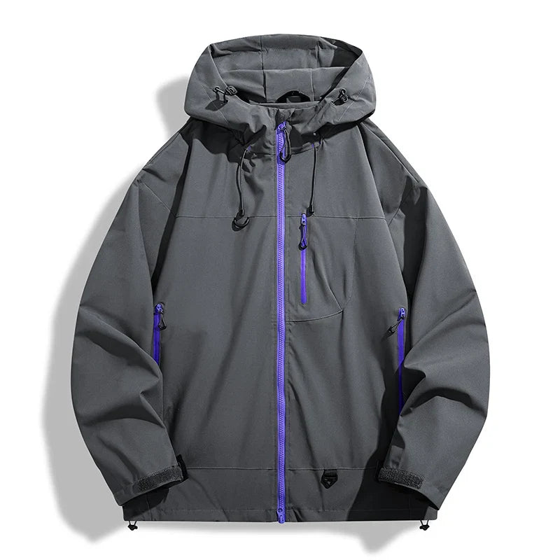 LNGXO Men Women Waterproof Hiking Jacket Trekking Camping Mountaineering Windbreaker Unisex Outdoor Sport Windproof Rain Coat LadyShow.Store
