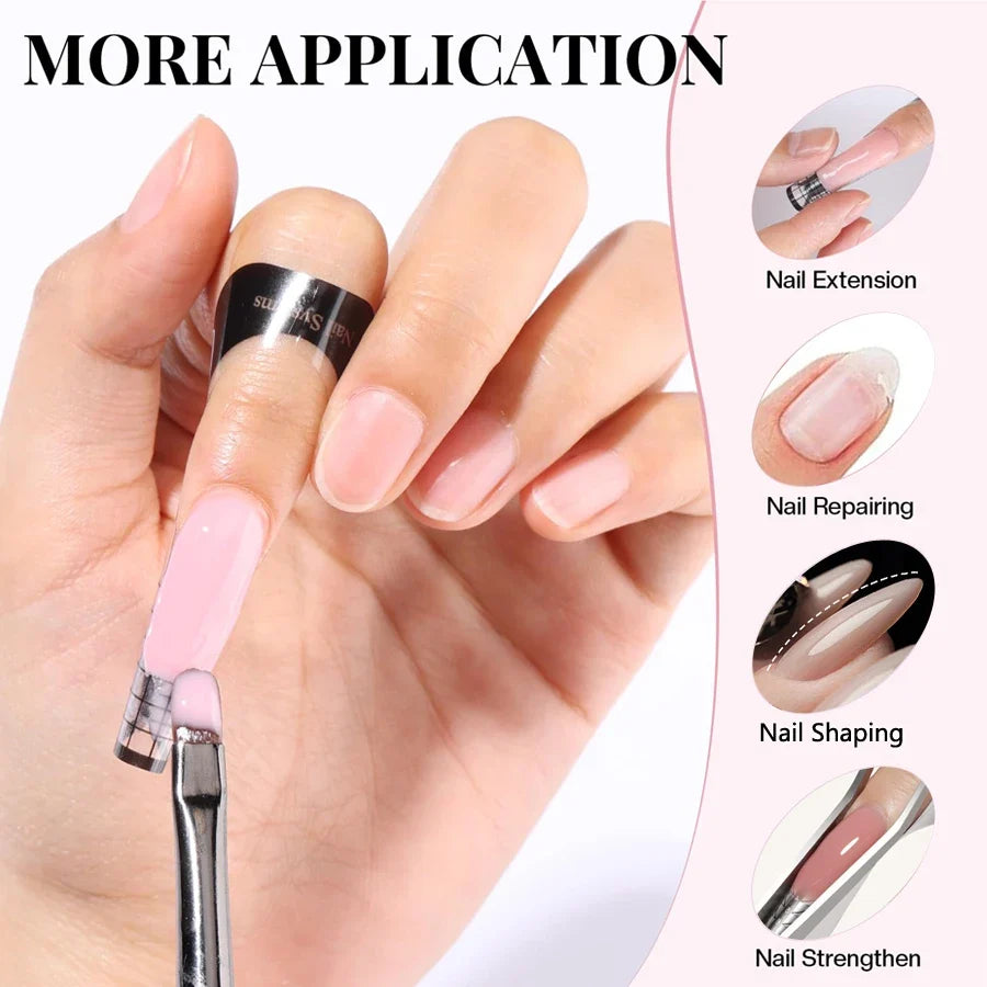 30ML Hard Gel For Nail Extension Milky White Builder Constructor Gel Self Leveling Reinforcement Nail Gels Camouflage Manicure Tri Light Beauty